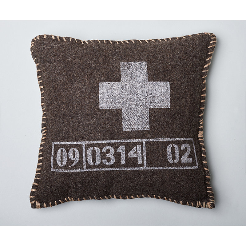 Coussin en coton hunter