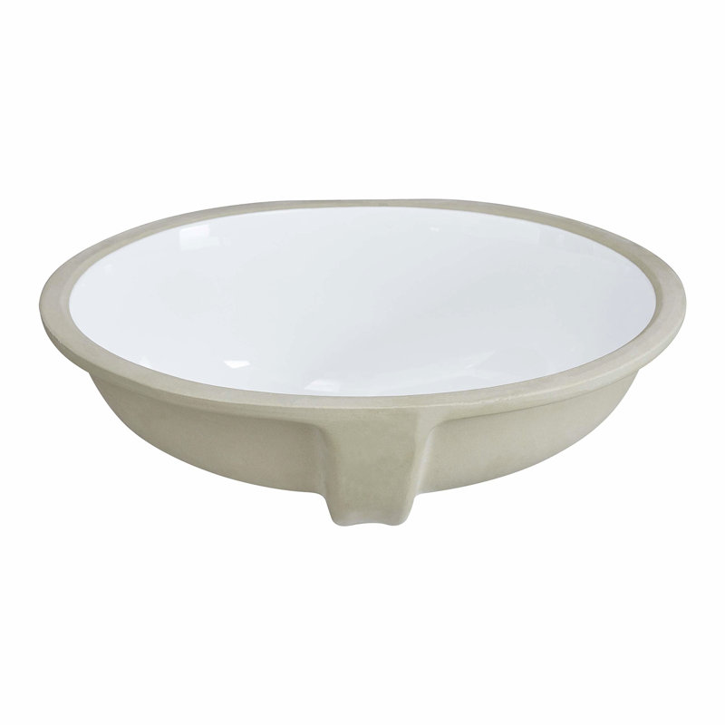 Heat Bathroom Sink - Oval Undermount Ceramic, White, Stain, Scratch, Rust With Overflow Ceramic For Undermount,