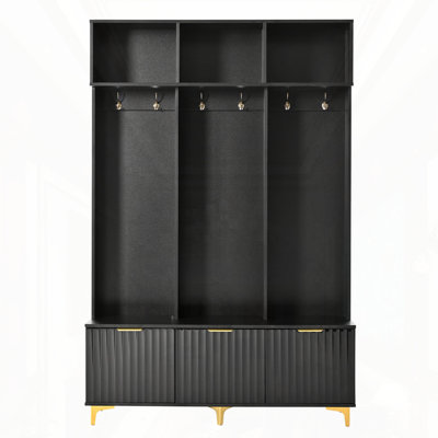 Modern Storage Hall Tree With Bench