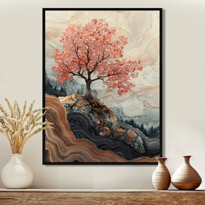 Hillyard - impressions sur toile florales, Noir, noir, noir, noir, Impression encadrée flottante, H 20 po x l 12 po