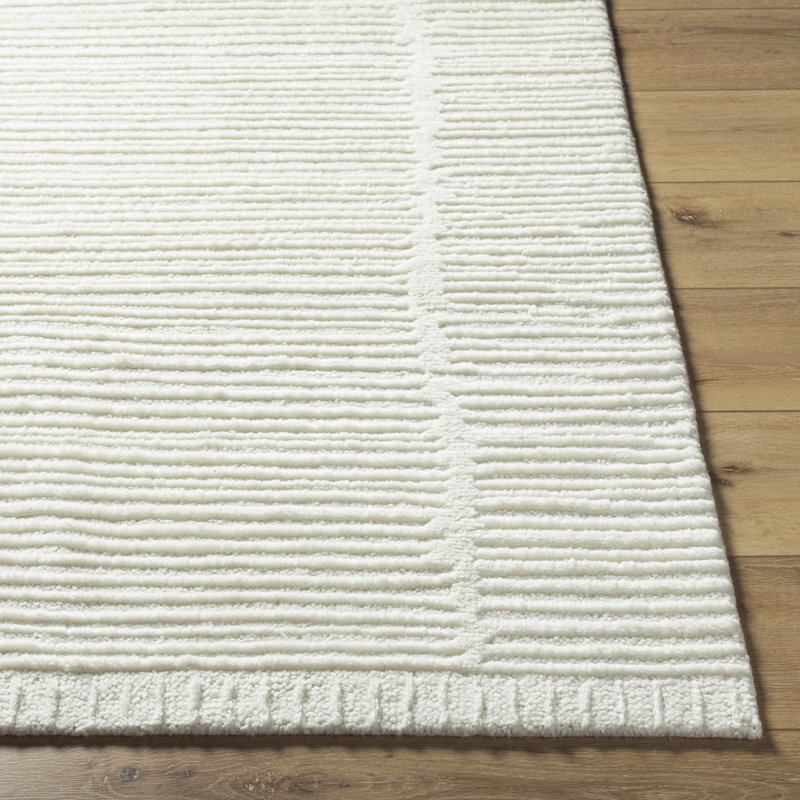 Manpura Wool Striped Area Rug, Rectangle 10' x 14'