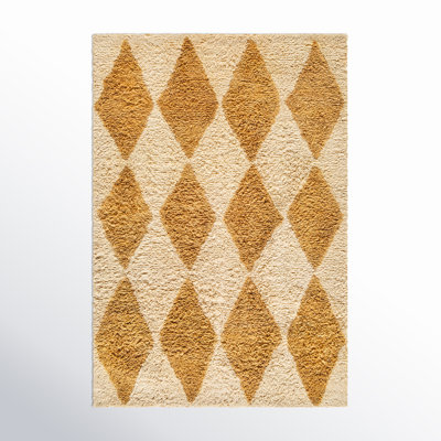 Anemone Hand-Tufted Diamond Shag Rug