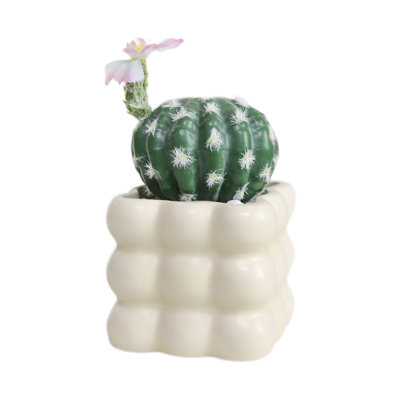 Fake Artificial Cactus Ornaments In Pot For Rooms Bathrooms Bedrooms And Offices Decor