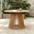 48.57 - Inch Round Outdoor Wood Dining Table With Appearance Rustic Charm, Stable Build, Versatile Use In Decor Patio For Balcony And Poolside Harmonious Blend, Distinctive Base, Ample Room Dishes