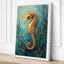 Striped Seahorse Coastal - Wrapped Canvas-2006091923-2006091924