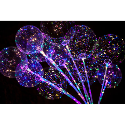 LED Balloon - Wrapped Canvas Print