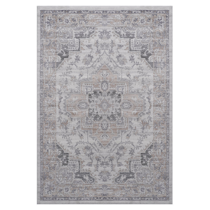 Tapis 5 x 7 sans perte de poils. Élégant pour le salon, le bureau et le bureau. Teinture, entretien facile. Tapis de 0,34 po. Beige. Convient à la chambre à coucher, sans perte de poils. Épaisseur moyenne de 0,34 po.