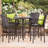 4 - Person Wood Patio Dining Set with Round Table