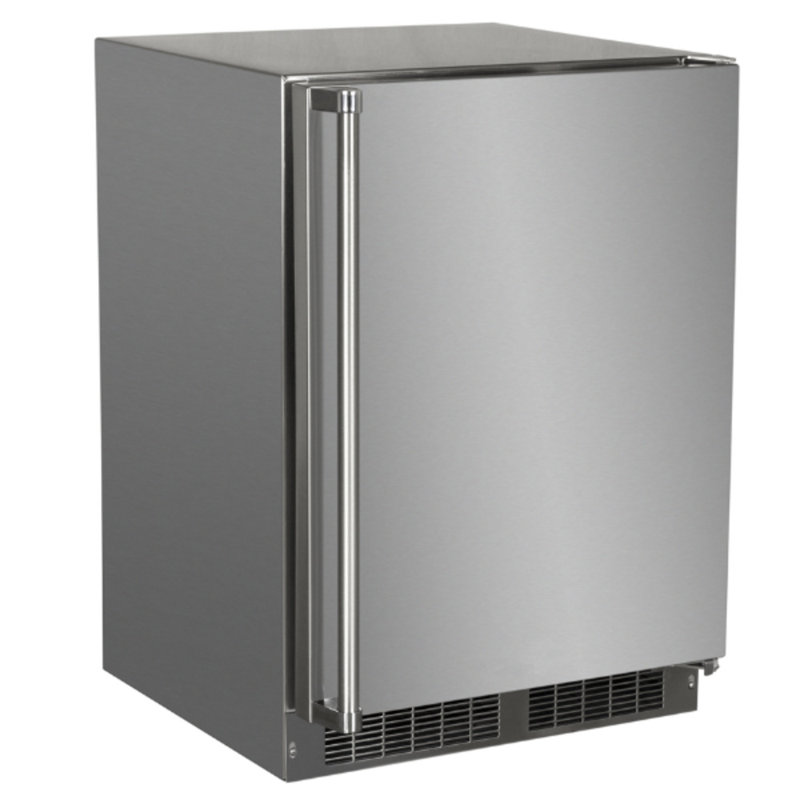Marvel 24"W. Outdoor 5.1 Cu.Ft. Built-In Refrigerator with Door Storage and Maxstore Bin - Stainless Steel, Right