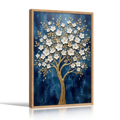 Arbre doré, reproduction d'art sur toile, ensemble de 1