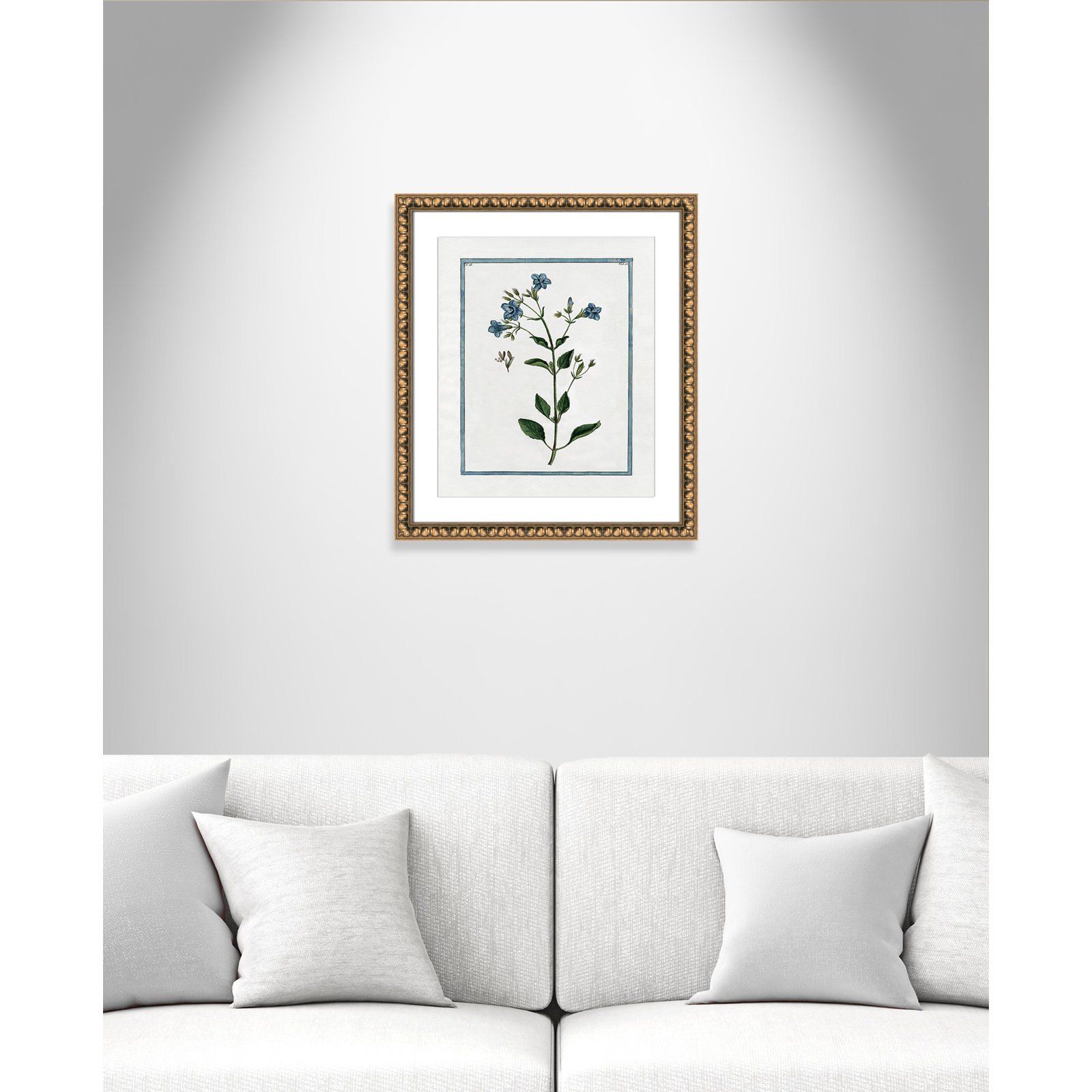 Shabby Elegance Botanical II - Framed Art, Gold Bead Framed, 17" W x 20" H