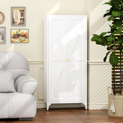 Metal Storage Cabinet, Kitchen Pantry Cabinet With Adjustable Shelves For Kitchen, Living Room, Dining Room And Office