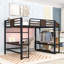 Lit mezzanine en métal avec bureau, tringle à vêtements, ports USB et bandes lumineuses-129994450