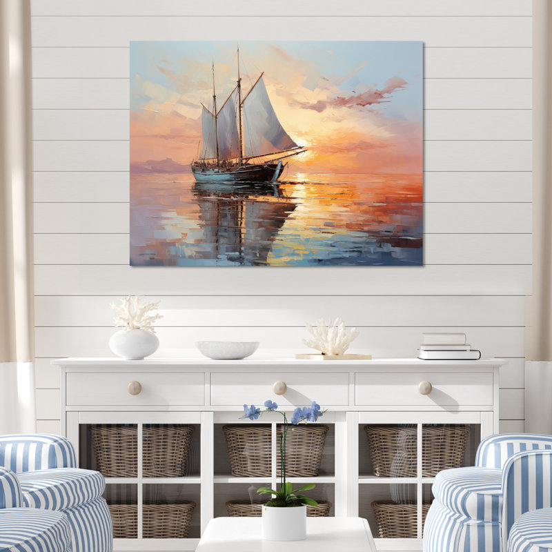 Saster voilier Coastal Dreams III - impression, 30" H x 40" W, Toile tendue