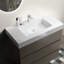 Meuble-lavabo gris 36 po avec lavabo - moderne et luxueux. Finition élégante, rangement maximal. Opération silencieuse et silencieuse. Sans drain ni robinet. Pré-assemblé avec élégance. Rangement, lavabo blanc. Conception ergonomique.