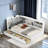 Lordina Bed with Upholstered Storage Headboard, Side Shelves and A Rotating Board-1065598211