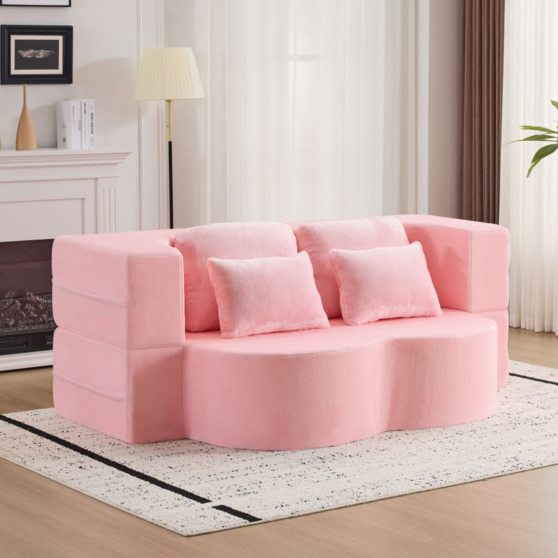 Canapé-lit pliable, canapé futon moelleux, canapé-lit convertible en mousse haute densité, canapé-lit pliable pour salon, chambre d'amis, chambre à coucher
