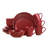 Stone Lain Sam Porcelain 16 Piece Dinnerware Set, Dish Set w/Service for 4, Red