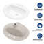 Lavabo pour salle de bain 20,3 pouces en porcelaine blanche vasque de comptoir vitrifiée en céramique vitrifiée 20,3 x 18 pouces avec vasque de style vasque 3
