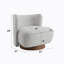 Fauteuil d'appoint en tweed gris Lisa