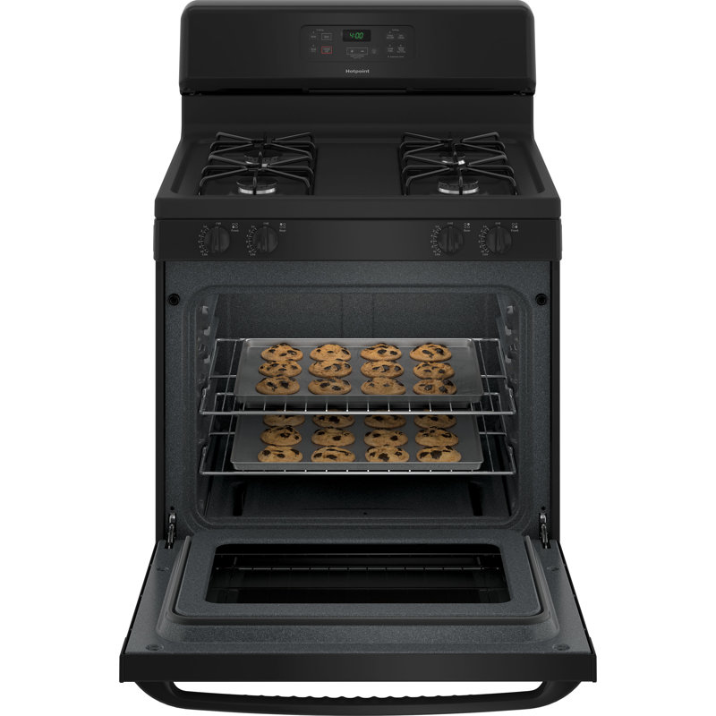 30" 4.8 cu. ft. Freestanding Gas Range, Black