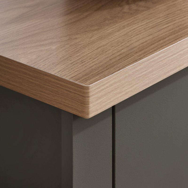 Napanoch 2 Drawer Bedside Table, Dark Grey