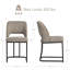 Ensemble de 2 chaises d'appoint rembourrées modernes en similicuir avec cadre en métal pour la cuisine et la salle à manger, ensemble de 2-1949216800