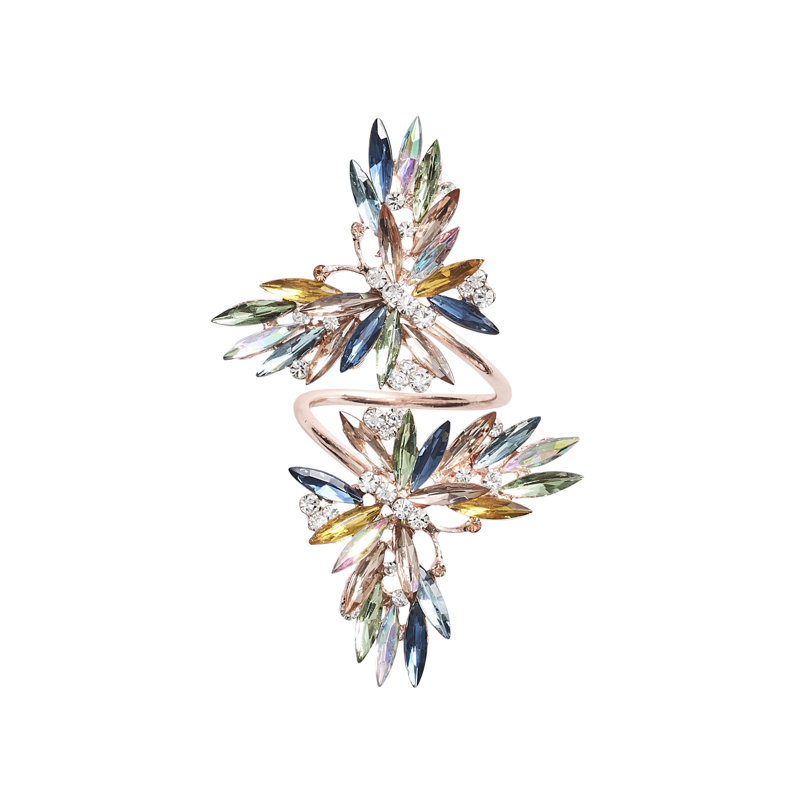 Butterflies Napkin Ring in a Gift Box, Pink/Blue/Gold