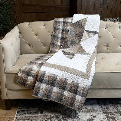 Donna Sharp Smoky Star Pieced Cotton Quilted Throw