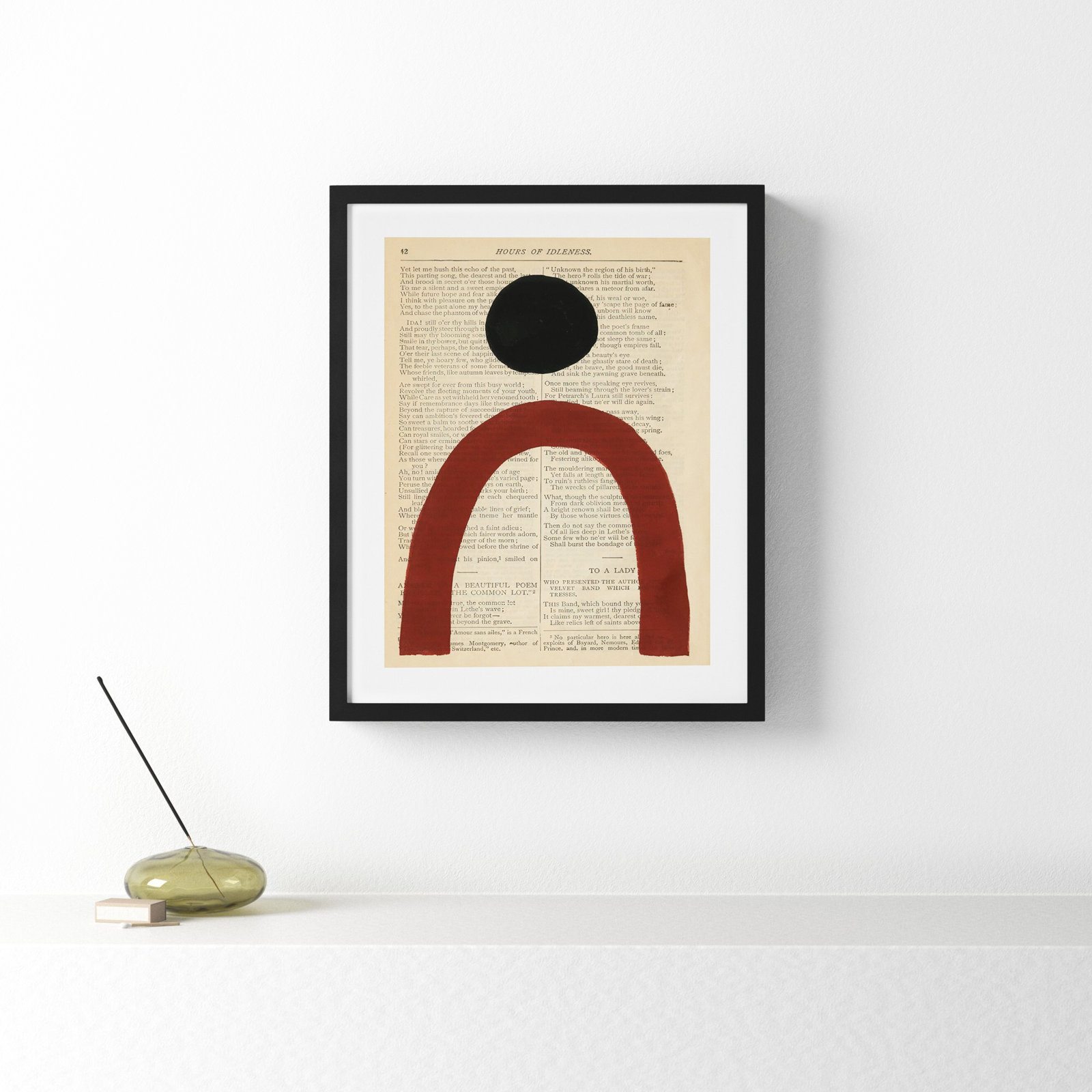 Adreille "Modern Prose VI" Print, 21.38" H x 17.38" W x 0.88" D, Black Framed Paper