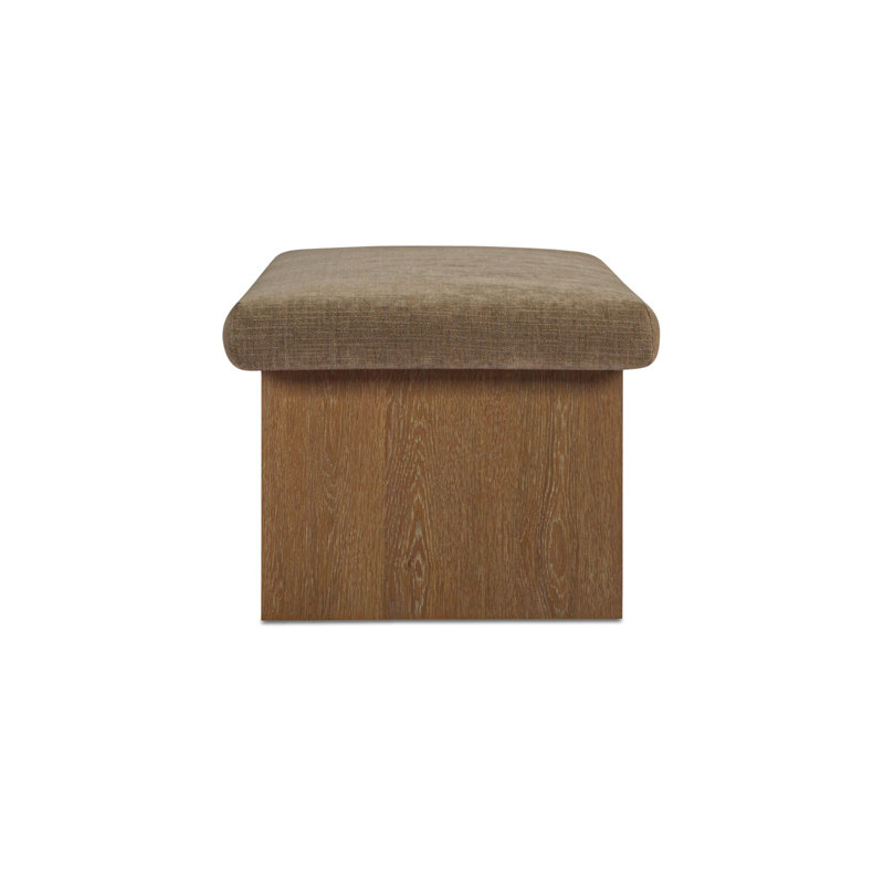 Gemma Upholstered Storage Bench, Taupe