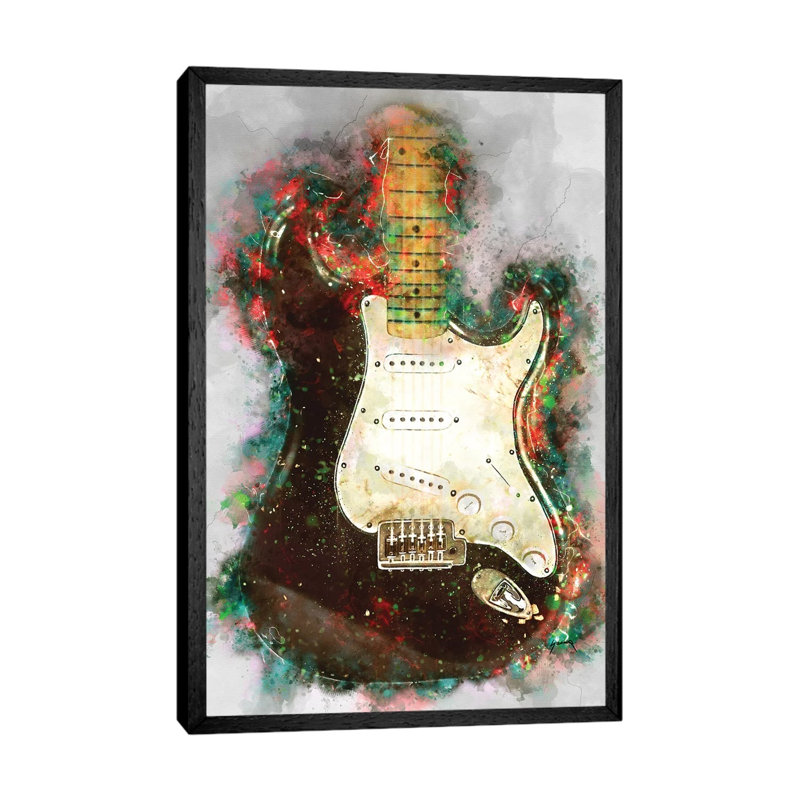 Eric Clapton's Blackie Electric Guitar - Print on Canvas, Black Framed, 66.04 cm H x 45.72 cm W