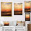 Impressionniste orange coucher de soleil montagnes - paysage abstrait art mural salon-1662761242-1662761240