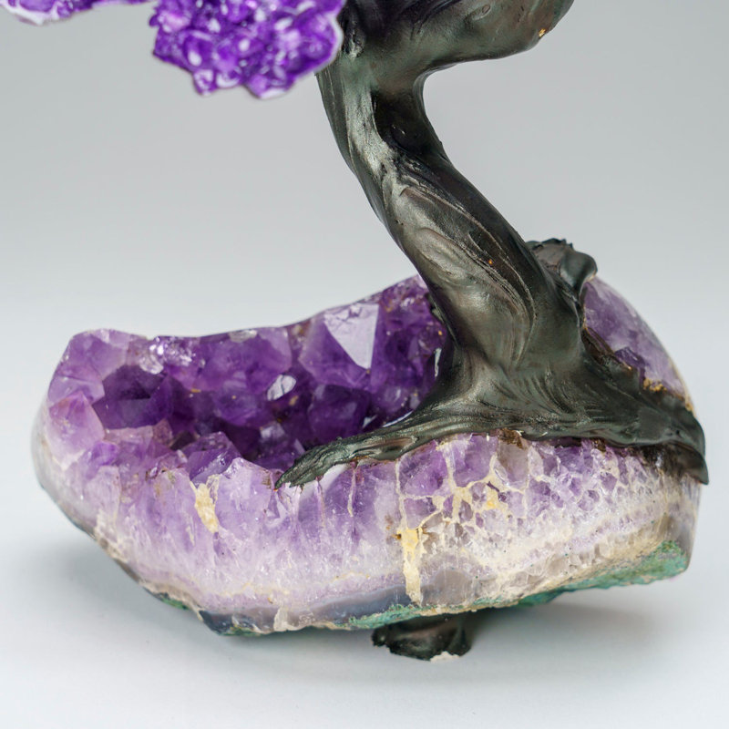 Custom - Genuine Amethyst Clustered Gemstone Tree On Amethyst Matrix (The Protection Tree)