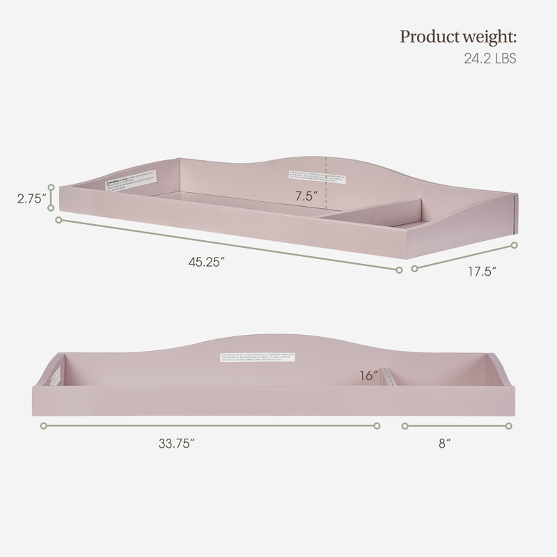Universal Changing Table Topper, Blush
