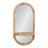 Meliora Wood Framed Capsule Mirror with Shelf-1192783756-1192783755