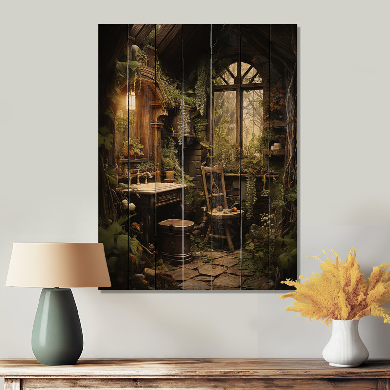 " Bathroom Rustic Woodland Retreat IV ", 40" H x 30" W x 0.78" D