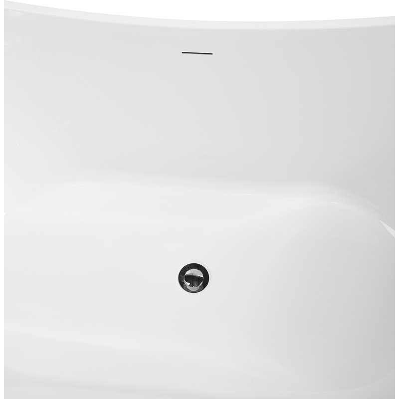 Baignoire autoportante 67 po Streamline, Chrome poli