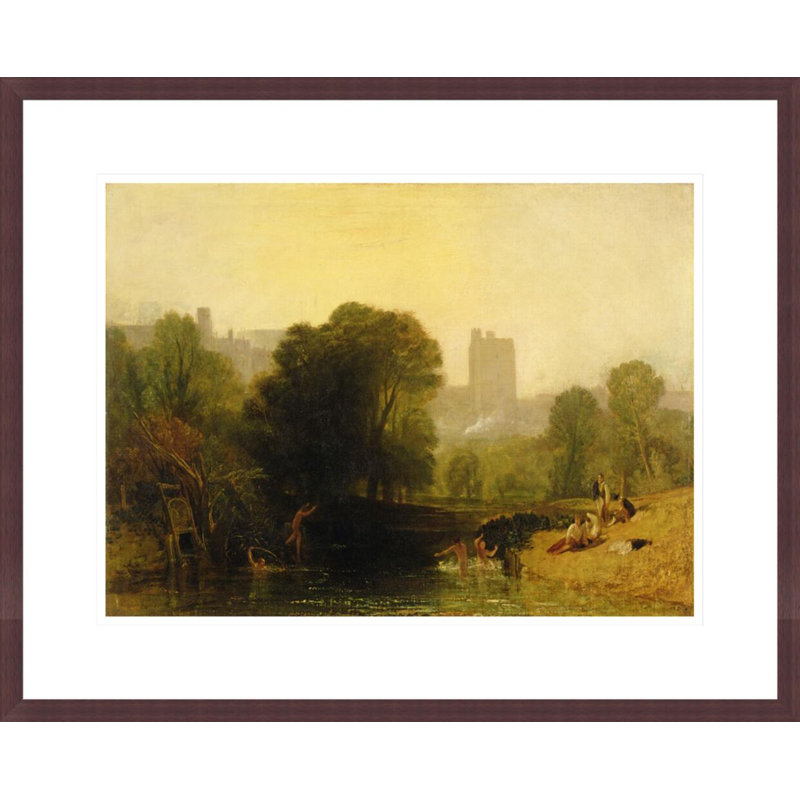 «Near the Thames Lock Windsor» par Joseph Mallord, William Turner, impression giclée encadrée, H 17,54 po x l 21,75 po