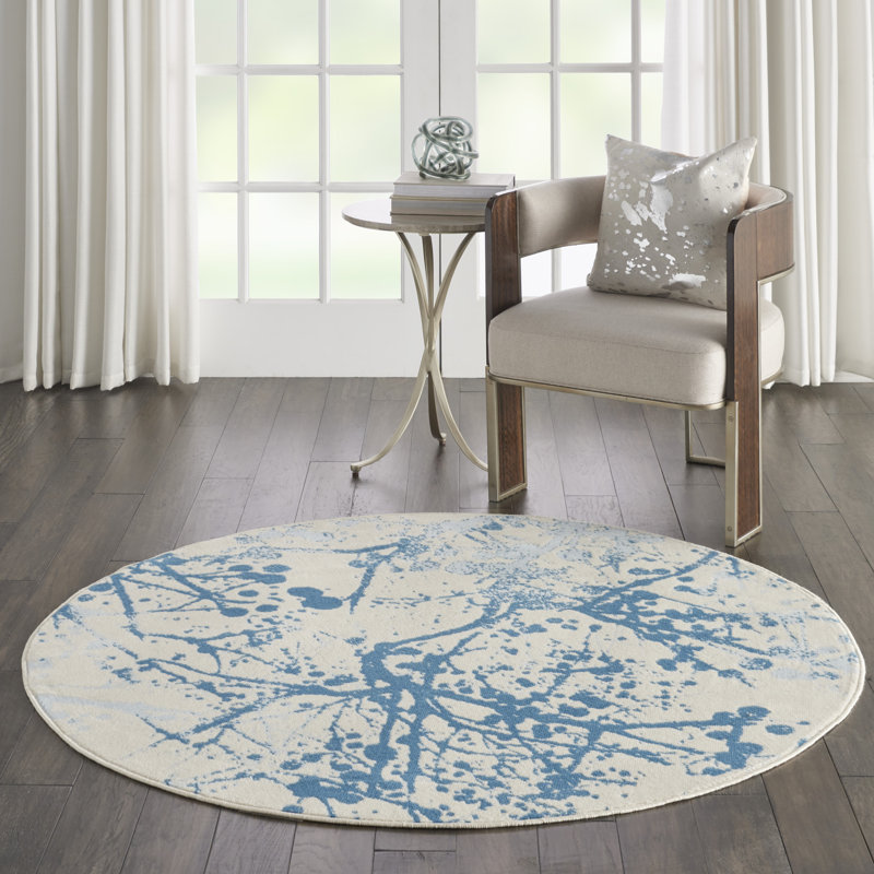 Larchmont Abstract Indoor Rug, Round 5'3"