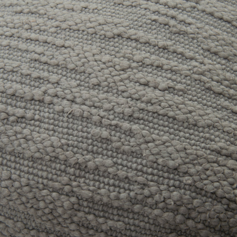 Textured Cotton Throw Pillow, Gray