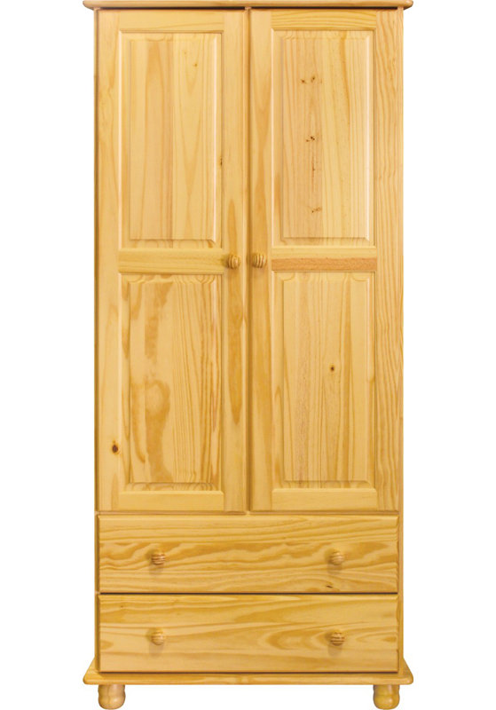 Ludovica 2 Door Solid Wood Wardrobe