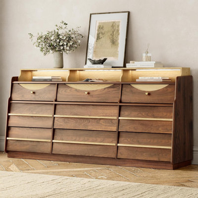 9 Drawer Dresser Walnut
