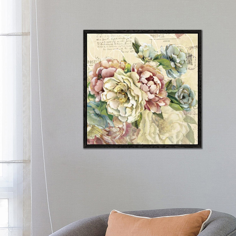 Scented Letter II by Carol Robinson - Print on Canvas, Black Framed, 66.04 cm H x 66.04 cm W