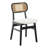 Upholstered Seat Solid Wood Dining Chair,Rattan Back Side Chair For Living Room/Dining Room-1946715669-1946883560