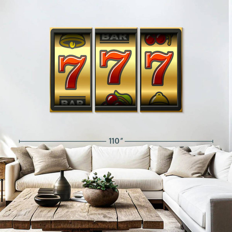 Senne Lucky Winning Slot Machine, 48" H x 74" W