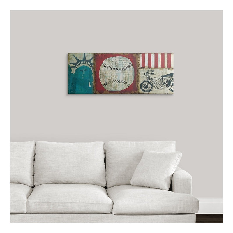 « i » par michael mullan, impression American Pop, H 14 po x l 36 po x P 1,5 po, Toile