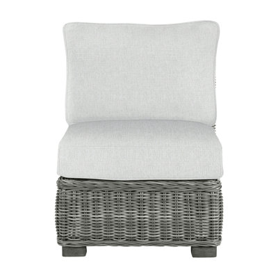 Rustic Woven Sectional Slipper Chair