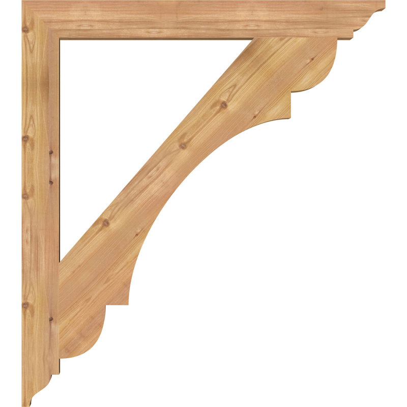 Support olympique traditionnel, Cèdre rouge de l'Ouest (lisse), H 38 po x l 3,5 po x P 34 po
