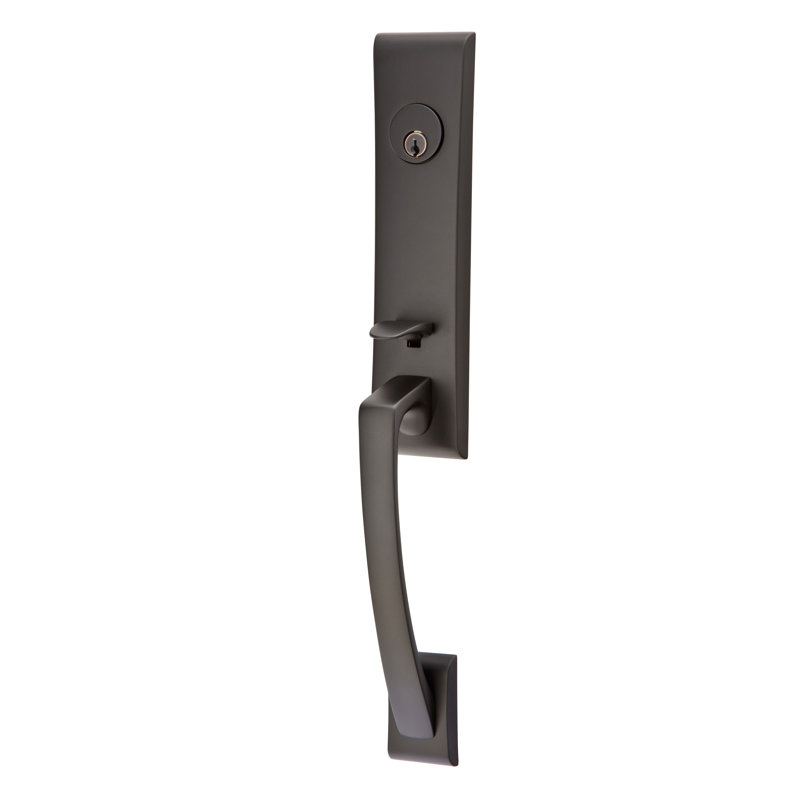 Entretoise tubulaire Emtek Apollo, Poignée orbe, Noir, Réversible